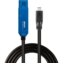 LINDY 43381 USB 3.2 Gen1 Extension Pro Extender from C to A, 8m Black / Blue
