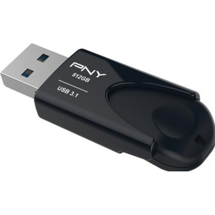PNY Attache 4 USB flash drive 512 GB USB type A 3.2 Gen 1 (3.1 Gen 1) Black