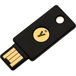 Yubico YubiKey 5 NFC Controlo de acesso Multi-utilizador sem palavra-passe USB-NFC Preto Porta-chaves