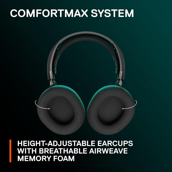 Cuffie da gioco wireless over-ear Bluetooth Steelseries Arctis Nova 7x Wireless Gen 2, nere