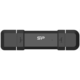 Unidade flash USB Silicon Power DS72 500 GB USB Type-A / USB Type-C 3.2 Gen 2 (3.1 Gen 2) Preto
