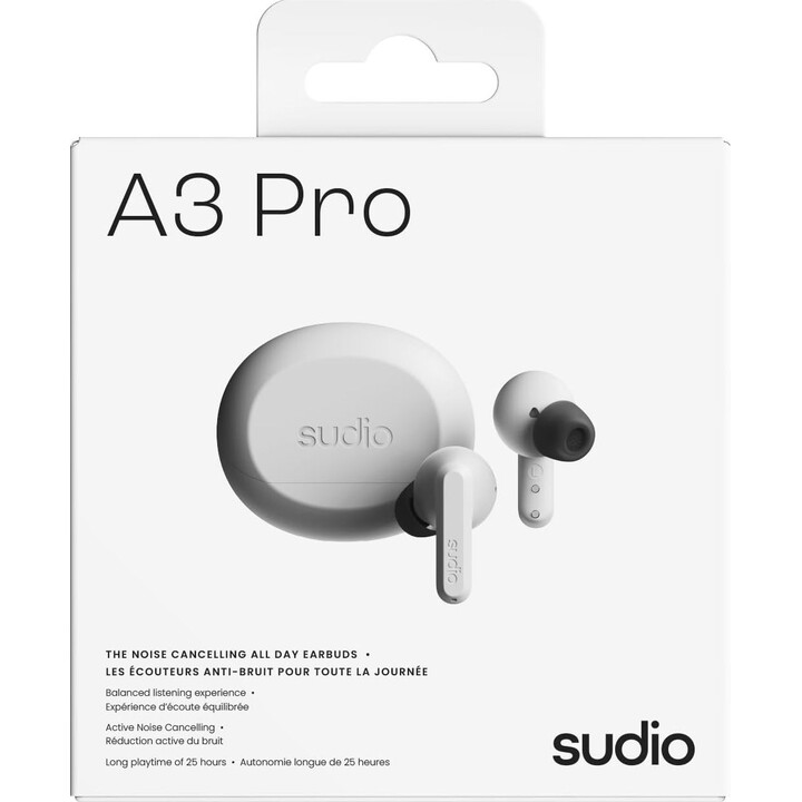 Sudio A3 Pro Auscultadores intra-auriculares verdadeiramente sem fios, branco