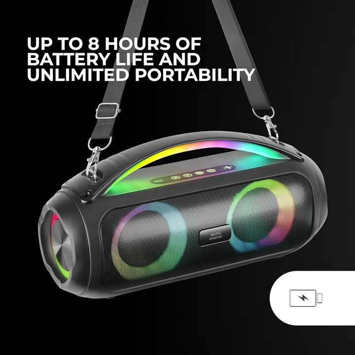 Mars Gaming MSPULSEW Enceinte Bluetooth portable Noir