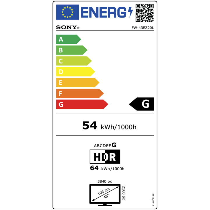 Sony Bravia FW-43EZ20L Signage Screen