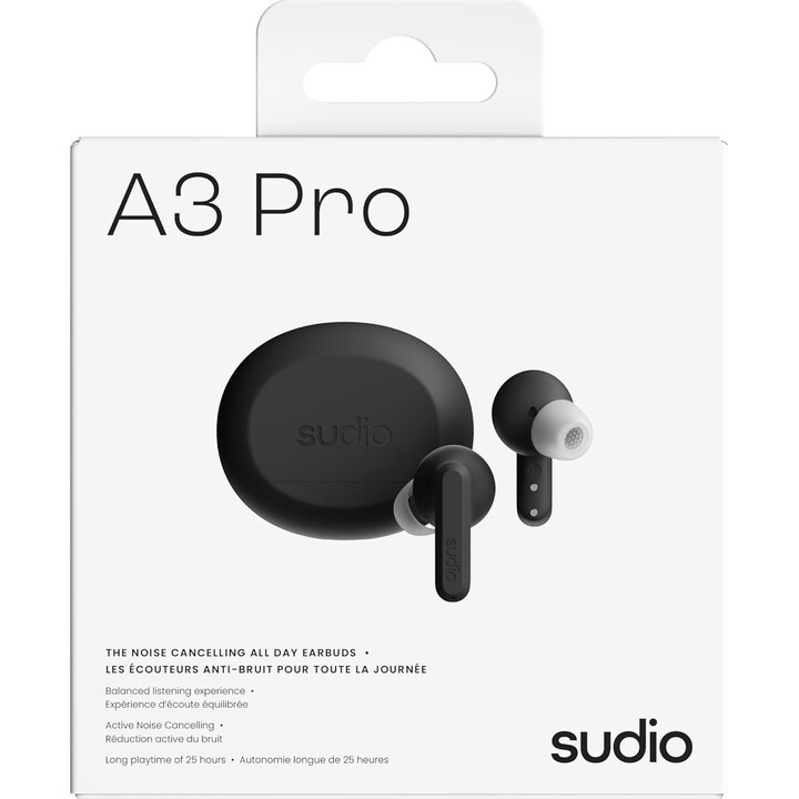 SUDIO Auricular A3 Pro In-Ear True Wireless Negro