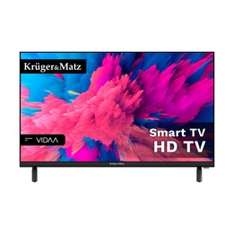 Krüger&Matz KM0224-V3 Smart TV HD da 24" con Wi-Fi, nero