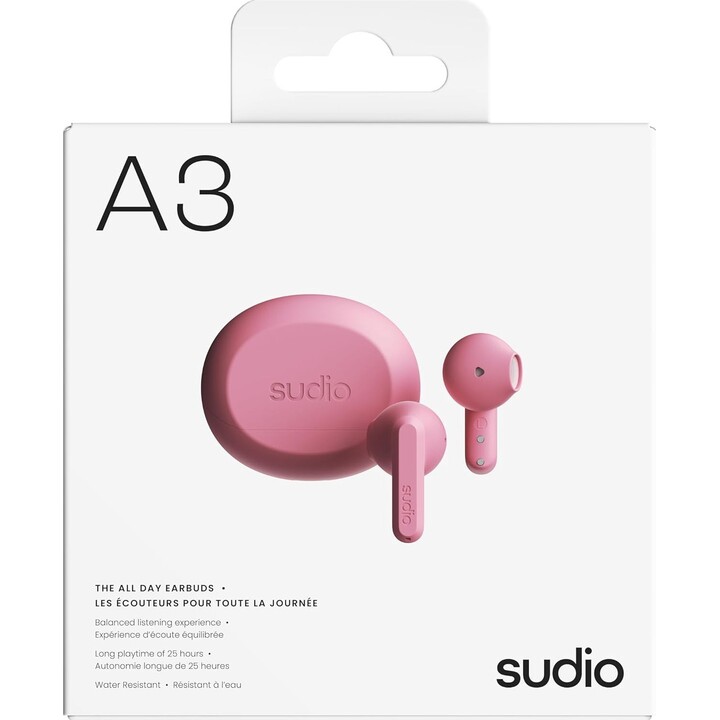 Sudio A3 Auriculares Bluetooth Rosa