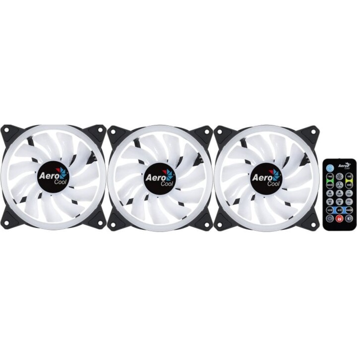 Aerocool DUO12PRO Kit ARGB 3 ventole da 120 mm Illuminazione a LED