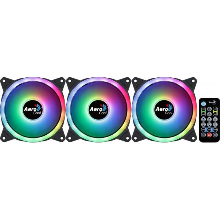 Aerocool DUO12PRO Kit ARGB 3 ventole da 120 mm Illuminazione a LED