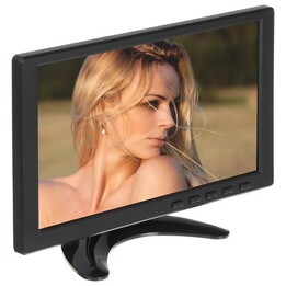 Monitor TFT-10/CFTV de 10" com entradas VGA, HDMI e áudio.