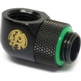 Adaptador Bitspower G1/4" giratorio de 90º negro mate