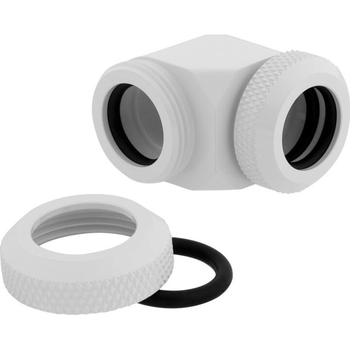 Corsair Hydro X Series XF Hardline Connectors 90° 12mm OD Kit de 2 Blancs