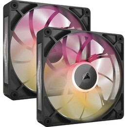 Corsair iCUE LINK RX140 MAX RGB Kit Dual Ventilador Suplementario PWM 140mm Negro