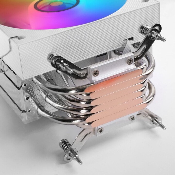 Mars Gaming Mcpu-lcd CPU Lüfter CPU Kühlkörper 300w Tdp 6x Heatpipes Argb Lüfter 120mm Weiß Lcd Bildschirm