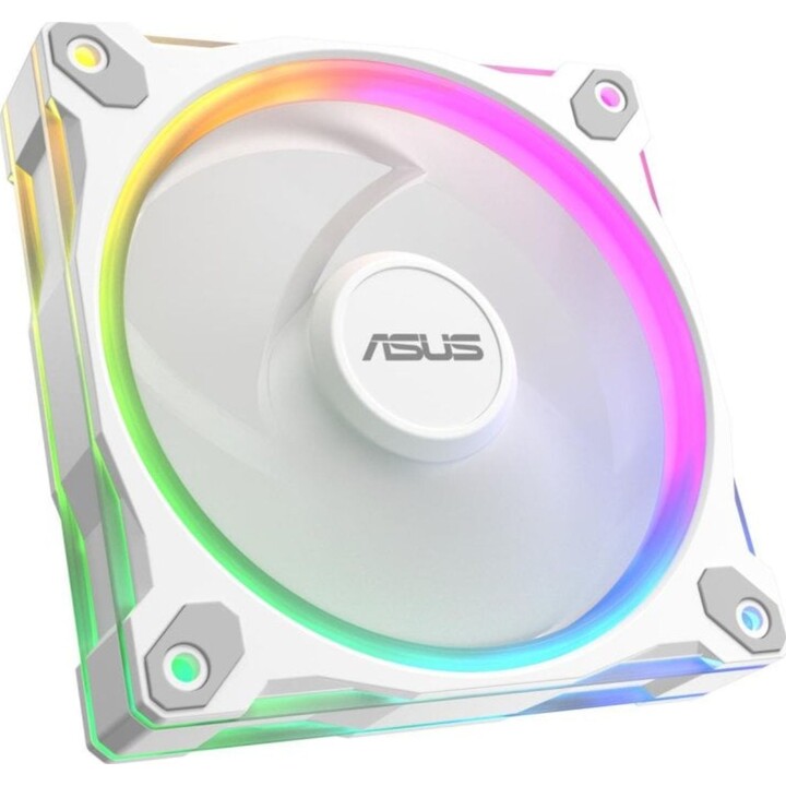 Kit 3 Ventiladores ASUS Prime MR120 ARGB White 120mm 1600RPM PWM Iluminación Multicolor