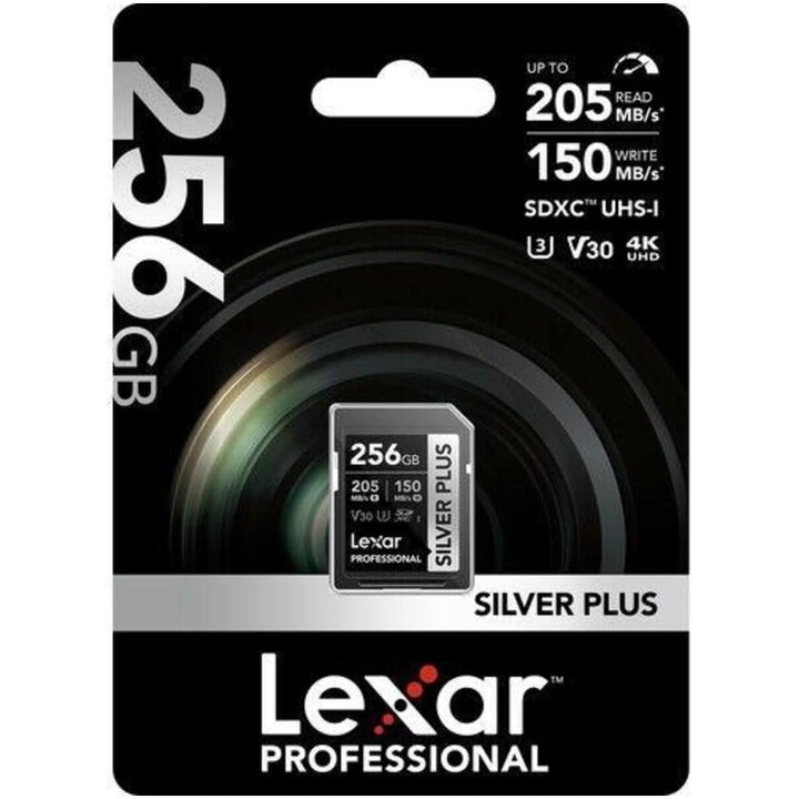 Tarjeta SD Lexar Professional SILVER PLUS 256GB SDXC UHS-I V60 205MB/s