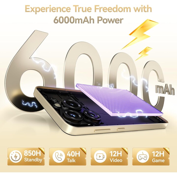 Oukitel C69, 8 Go 256 Go, 7.2 HD+, 6000 mAh, doré