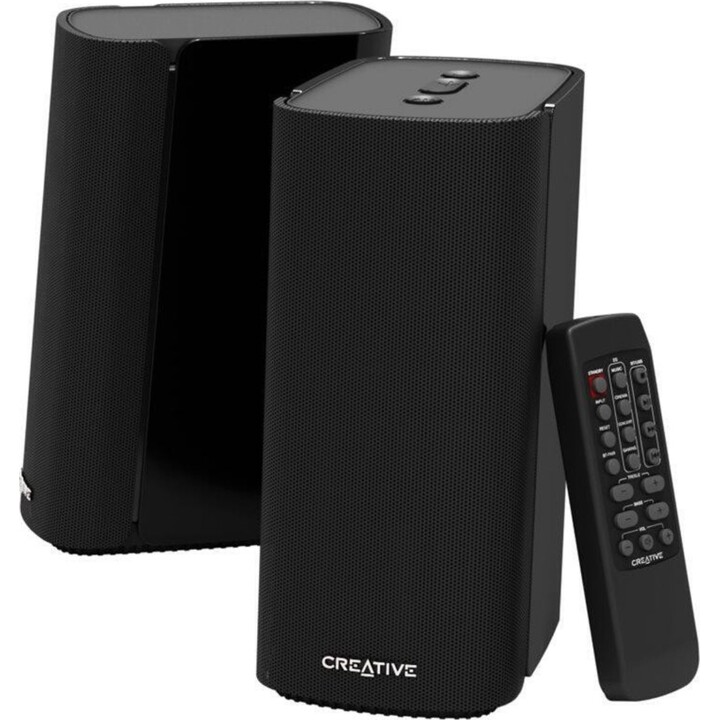 Creative Labs T100 Plage complète Noir Avec fil &sans fil 20 W