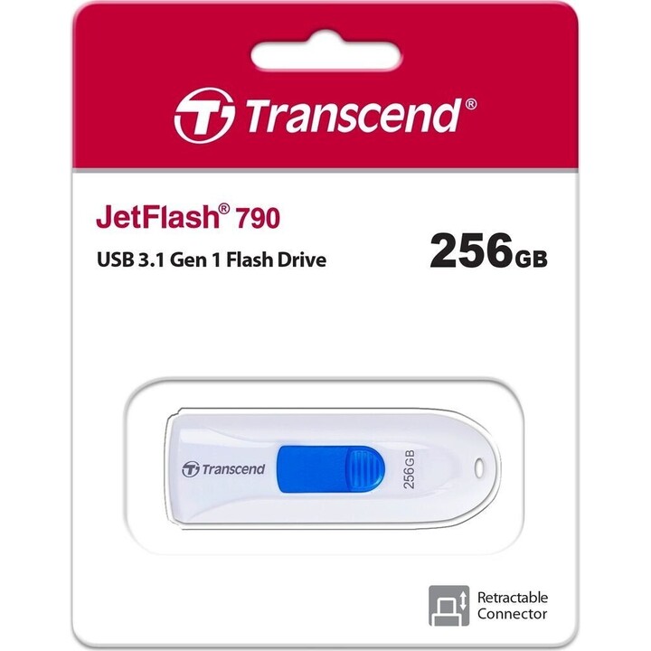 Pen Drive Transcend JetFlash 790 256GB Branco