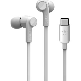 Belkin Rockstar Auriculares Alámbrico Dentro De Oído Llamadas/música Usb Tipo C Blanco