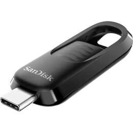 Clé USB-C 3.2 Gen 1 noire SanDisk Ultra Slider 128 Go