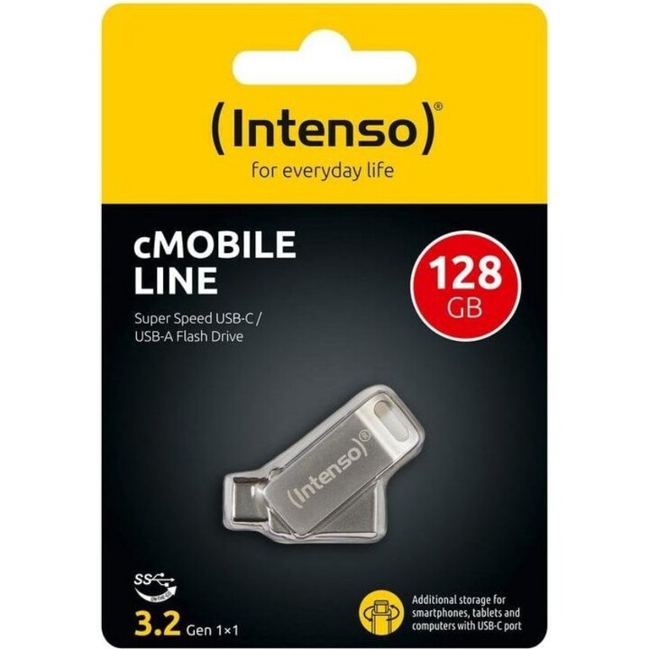 Intenso cMobile Line Memoria USB metálica USB-A USB-C de 128 GB