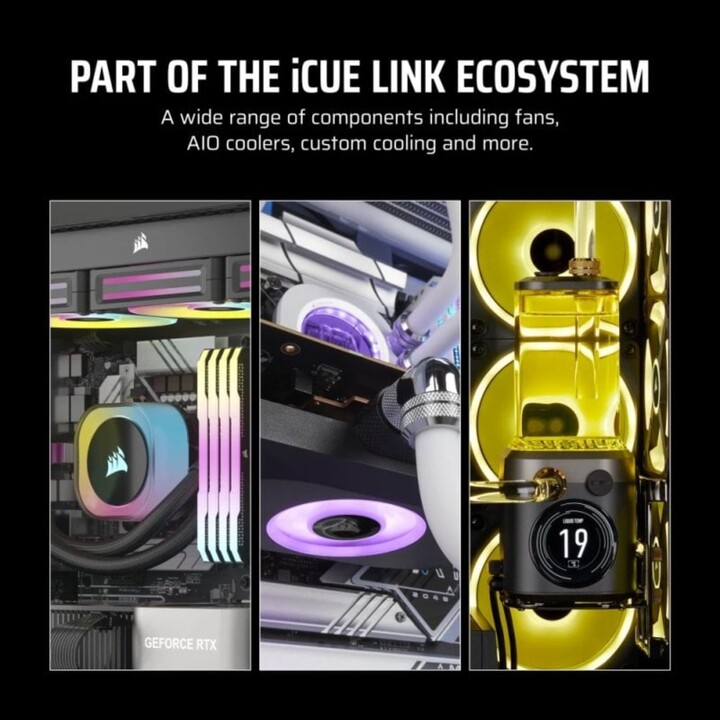Corsair iCUE LINK LX120-R RGB Kit tripla ventola supplementare PWM 120 mm nero