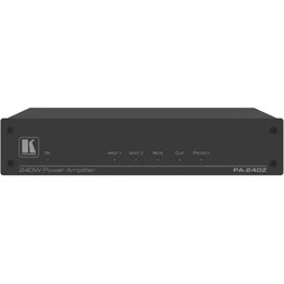 Kramer PA-240Z Amplificador de potência de classe D de 240 W Hi-Z 70V/100V Lo-Z 4/8Ω 2x entradas DSP RS-232