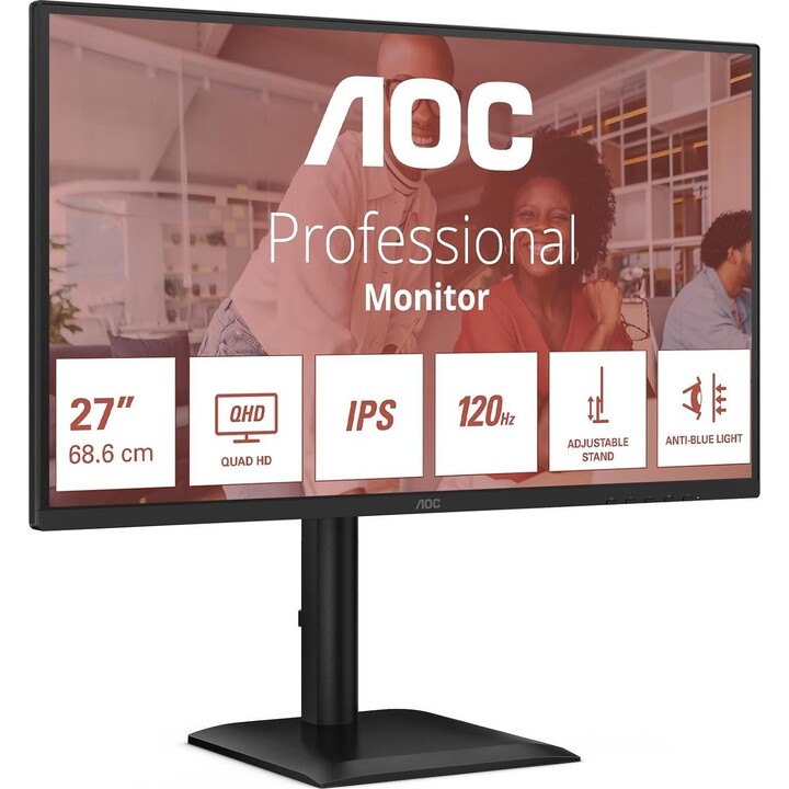 AOC E4 Q27E4CV pantalla para PC 68,6 cm (27") 2560 x 1440 Pixeles Quad HD LED Negro