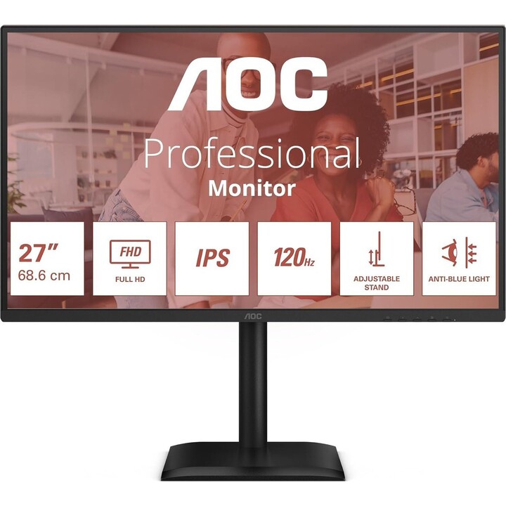 AOC E4 Q27E4CV pantalla para PC 68,6 cm (27") 2560 x 1440 Pixeles Quad HD LED Negro