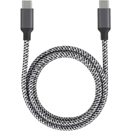 Cabo de tecido USB 4 Gen3 Tipo-C/MA para Tipo-C/MA ewent, 2 m, branco/preto