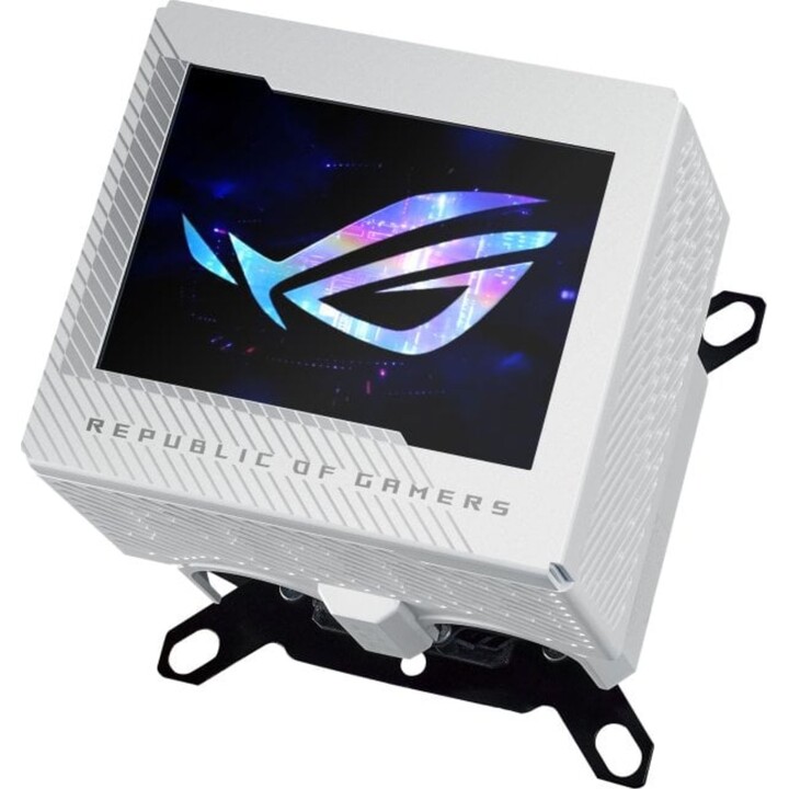 Bloco de água para CPU ASUS ROG Ryujin III WB White Edition com ecrã LCD a cores de 3,5", branco