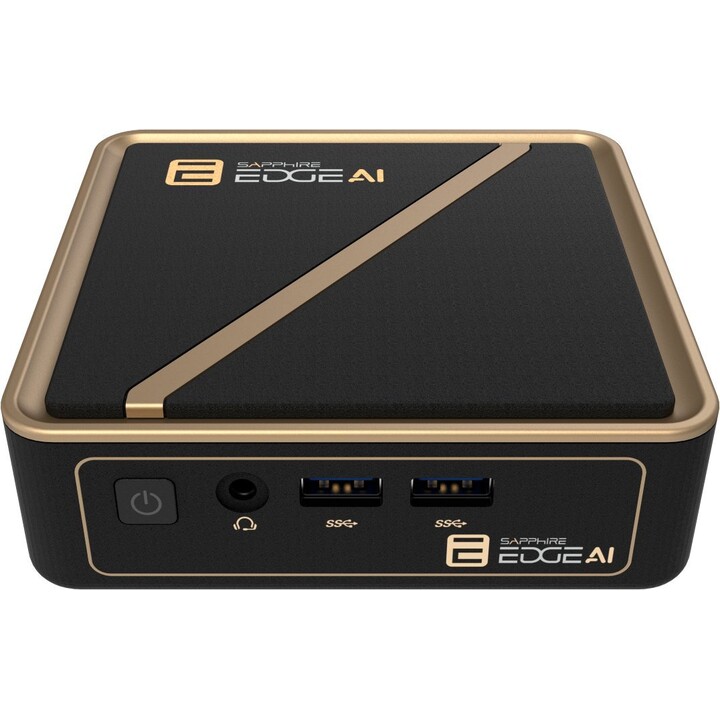 Sapphire EDGE AI 370 4H020-02-40G: AMD Ryzen AI 9 HX 370 12C/24T Radeon 890M 50 TOPS NPU Barebone Mini PC