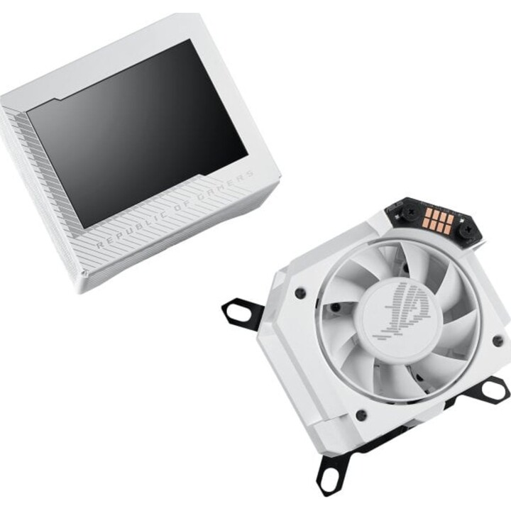 Bloco de água para CPU ASUS ROG Ryujin III WB White Edition com ecrã LCD a cores de 3,5", branco