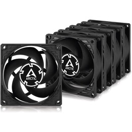 Arctic Cooling P8 PWM PST 80mm Pack 5 Uds. Negro
