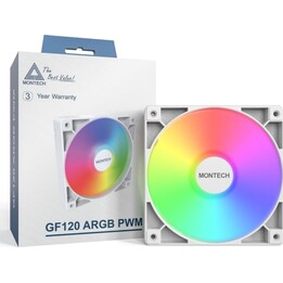 VENTILADOR DE CAJA 120MM/RX120 PWM BLANCO 3 EN 1 MONTECH