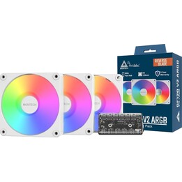 Ventoinha para gabinete 120mm GF120R V2/ARGB PWM 3I1 (W) MONTECH