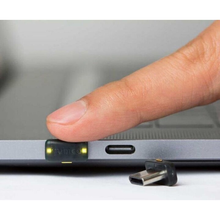 Yubico YubiKey 5C Nano ultra-compact USB-C hardware authenticator, black