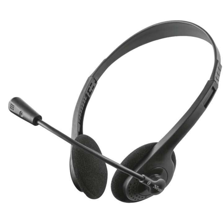 Trust Primo Chat Headset per PC e laptop, lunghezza cavo 1,8 m, con microfono e connessione jack da 3,5 mm