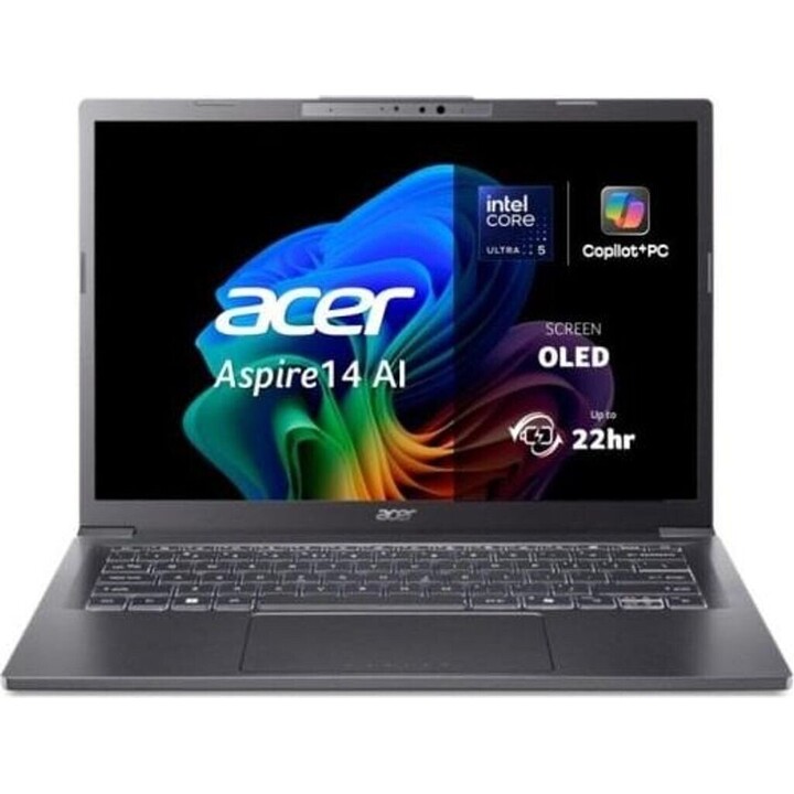 Acer Aspire 14 AI A14-52M-56CP NX.JFVEB.01G: Intel Core Ultra 5 226V 8C/8T, 16GB RAM, 512GB SSD, 14" OLED, Windows 11 Home, pret