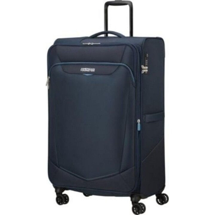 American Tourister SummerRide Suitcase 80cm Navy Blue 111L TSA Expansível 4 Rodas