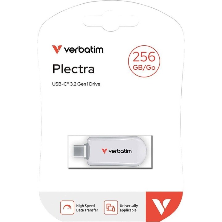 Pendrive USB-C Verbatim Plectra 256GB Branco 30230