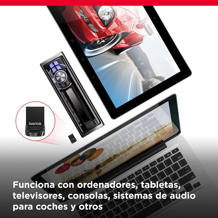 SanDisk Flash Drive Ultra Fit USB 3.1 Gen1 32GB 3-pack Preto