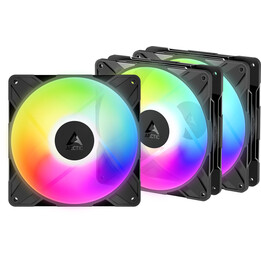 Ventilador ARCTIC P14 Pro Reverse A-RGB, negro, paquete de 3
