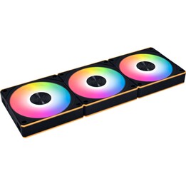 Ventilador Lian Li Uni CL120 sem fio ARGB pacote triplo preto