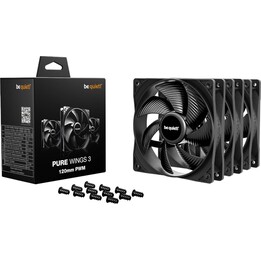 Be Quiet Gehäuselüfter Pure Wings 3 3-Pack 120mm PWM schwarz
