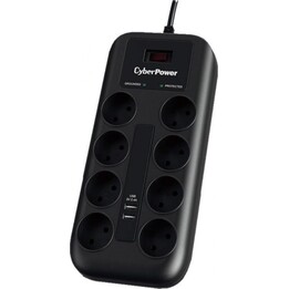 CyberPower P0820SUF0-DE surge protector Black 8 AC outlet(s) 200 - 250 V 1.8 m