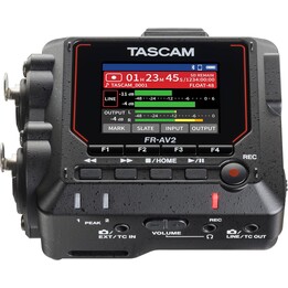 TASCAM FR-AV2 Registratore di campo compatto a virgola mobile a 32 bit e generatore di codice temporale con doppi ingressi XLR/T
