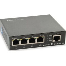 GEP-0523, conmutador PoE Gigabit de 5 puertos, PoE 802.3at/af, 4 salidas PoE, 60 W