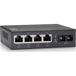 FEU-0511 5-Port Fast Ethernet Switch, 1 Multimode-Glasfaser SC